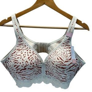 NEW Cacique Bra Women's Size 40C Lightly Lined No-Wire Adjustable Animal Print